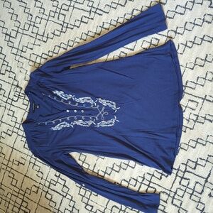Blue Tunic Long Tall Sally Size S